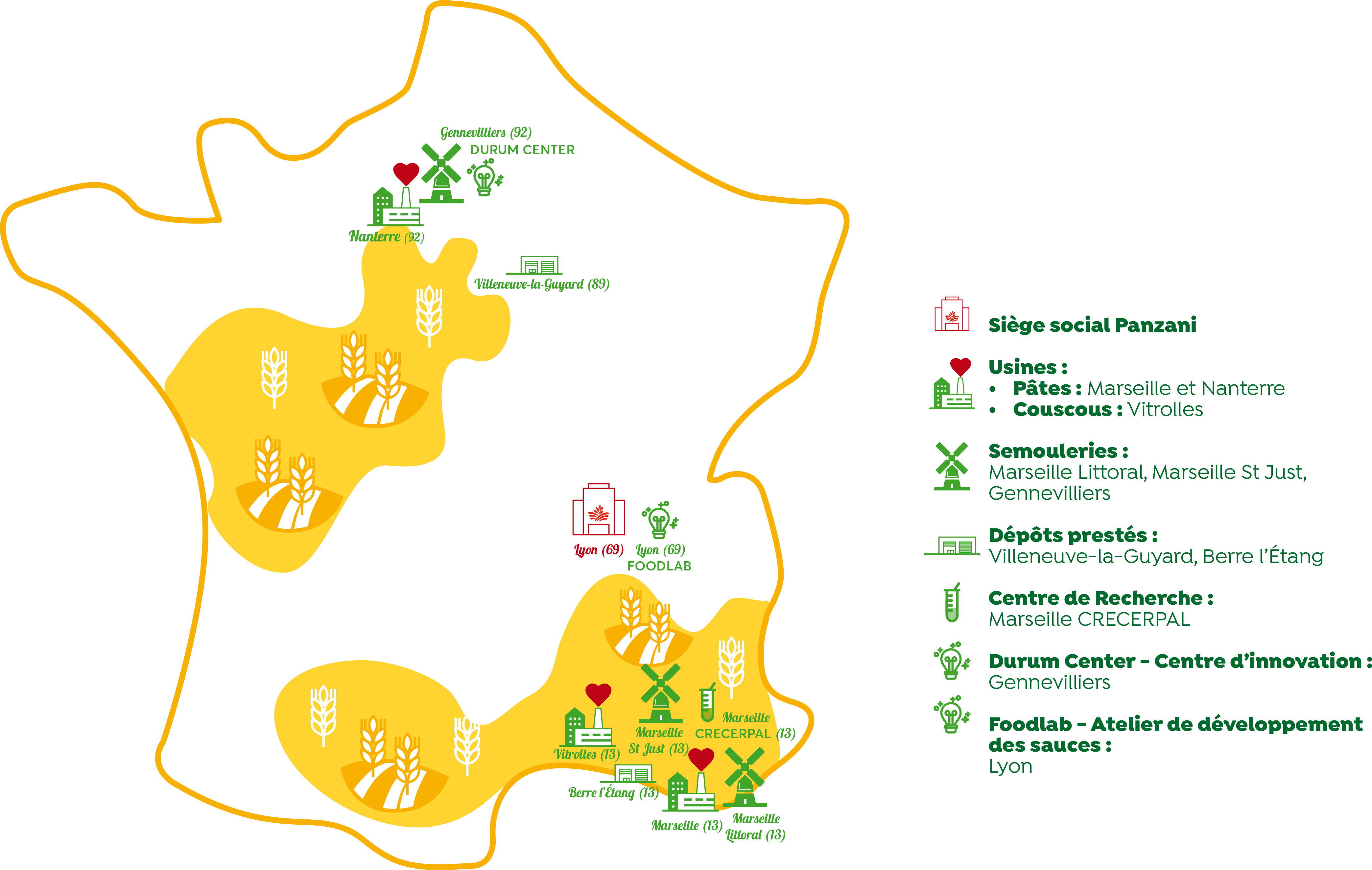 Carte implantations Panzani